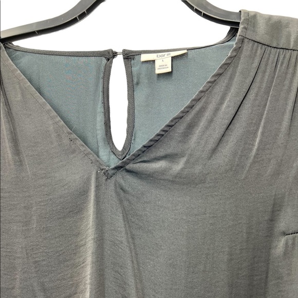 NWT Bar III Puff Shoulder Long Sleeve Black Shirt L - Picture 3 of 4